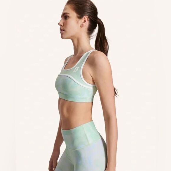 Peloton Cadent Racerback Sports Bra Activewear Gym Running pistachio Green Sz L - Picture 2 of 7